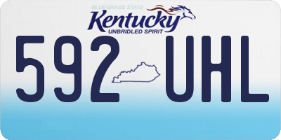 KY license plate 592UHL