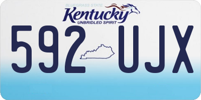 KY license plate 592UJX