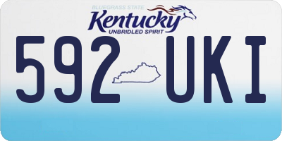 KY license plate 592UKI