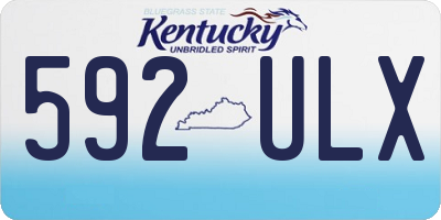 KY license plate 592ULX
