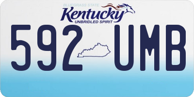 KY license plate 592UMB