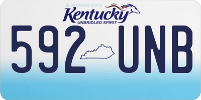 KY license plate 592UNB