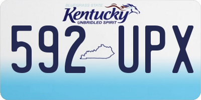 KY license plate 592UPX