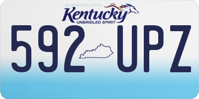 KY license plate 592UPZ