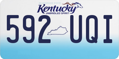 KY license plate 592UQI