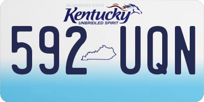 KY license plate 592UQN