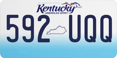 KY license plate 592UQQ