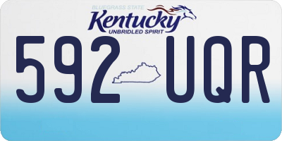 KY license plate 592UQR