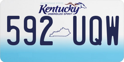 KY license plate 592UQW