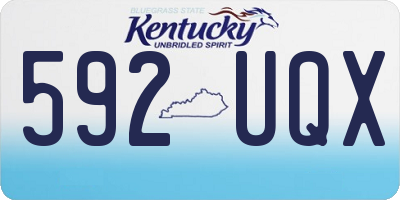 KY license plate 592UQX