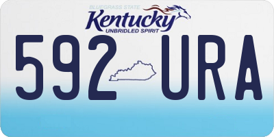 KY license plate 592URA