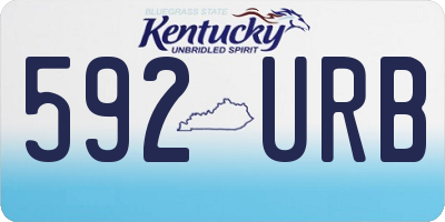 KY license plate 592URB