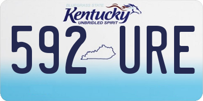 KY license plate 592URE
