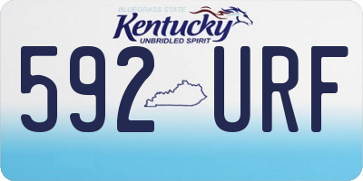 KY license plate 592URF