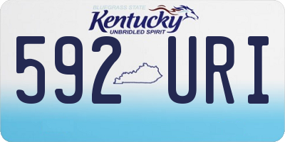 KY license plate 592URI