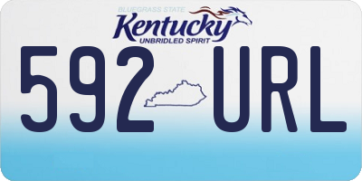 KY license plate 592URL