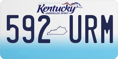 KY license plate 592URM