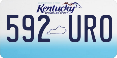KY license plate 592URO