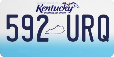 KY license plate 592URQ