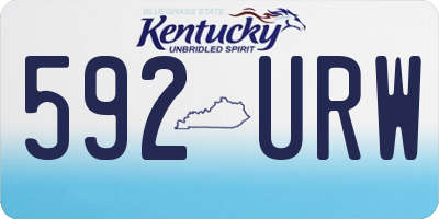 KY license plate 592URW