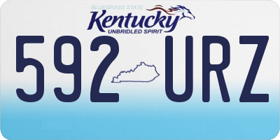 KY license plate 592URZ