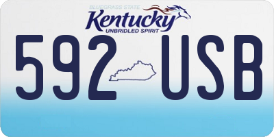 KY license plate 592USB