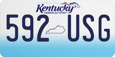 KY license plate 592USG
