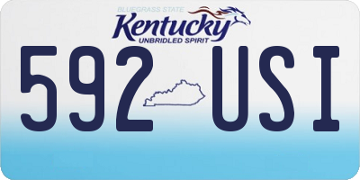 KY license plate 592USI