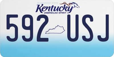 KY license plate 592USJ