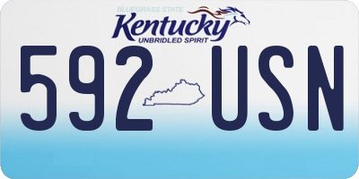 KY license plate 592USN