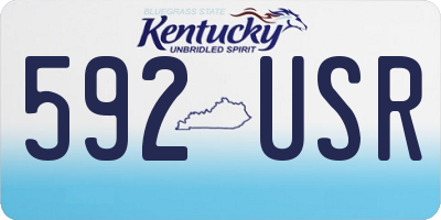 KY license plate 592USR