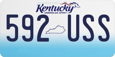 KY license plate 592USS