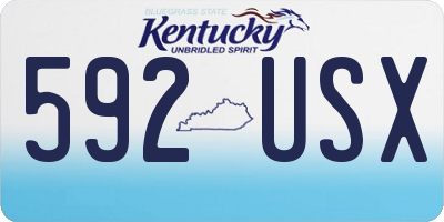 KY license plate 592USX