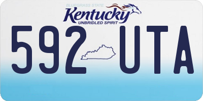 KY license plate 592UTA