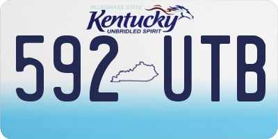 KY license plate 592UTB