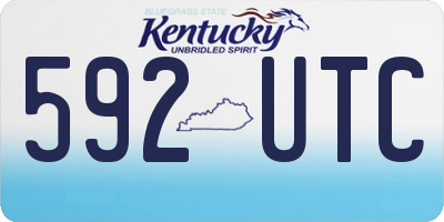 KY license plate 592UTC