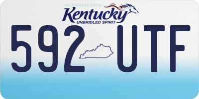 KY license plate 592UTF