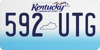 KY license plate 592UTG