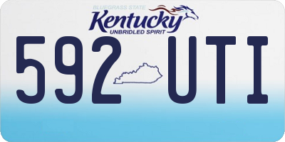 KY license plate 592UTI