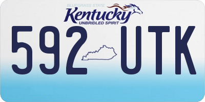 KY license plate 592UTK