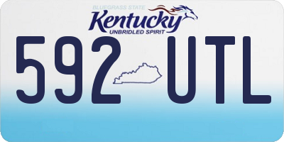 KY license plate 592UTL