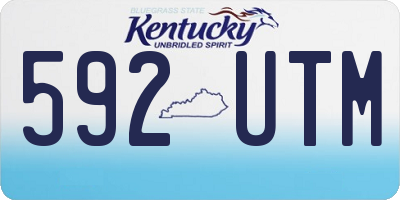 KY license plate 592UTM