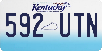 KY license plate 592UTN