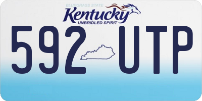 KY license plate 592UTP
