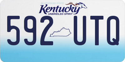 KY license plate 592UTQ