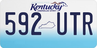 KY license plate 592UTR