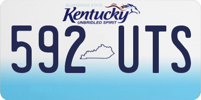 KY license plate 592UTS