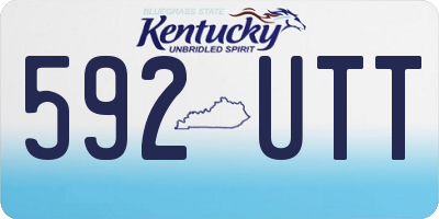 KY license plate 592UTT