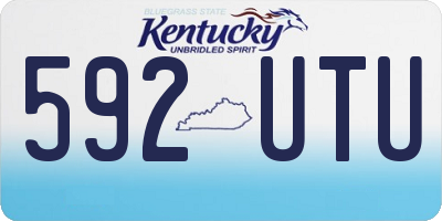 KY license plate 592UTU