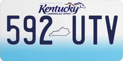 KY license plate 592UTV